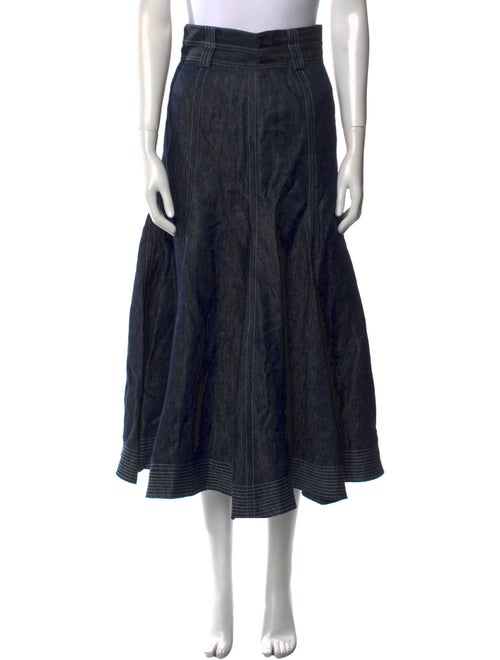 Gabriela Hearst Linen Midi Length Skirt