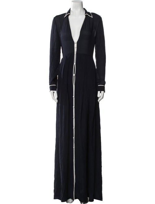 Gabriela Hearst V-Neck Long Dress