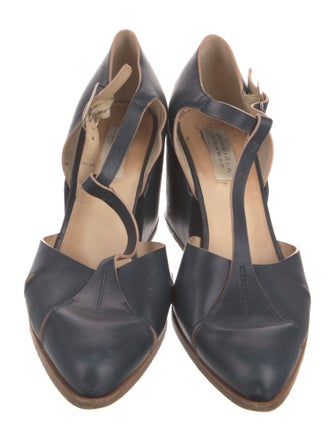 Gabriela Hearst Leather T-Strap Pumps