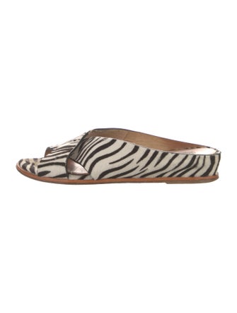 Gabriela Hearst Ponyhair Animal Print Slides