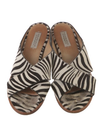 Gabriela Hearst Ponyhair Animal Print Slides