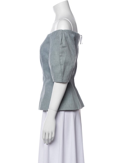 Gabriela Hearst Off-The-Shoulder Three-Quarter Sleeve Top