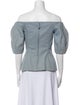Gabriela Hearst Off-The-Shoulder Three-Quarter Sleeve Top