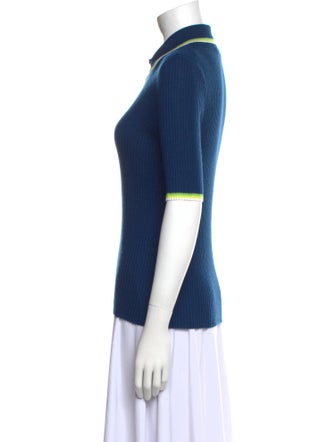 Gabriela Hearst Cashmere Three-Quarter Sleeve Polo