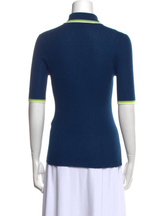 Gabriela Hearst Cashmere Three-Quarter Sleeve Polo