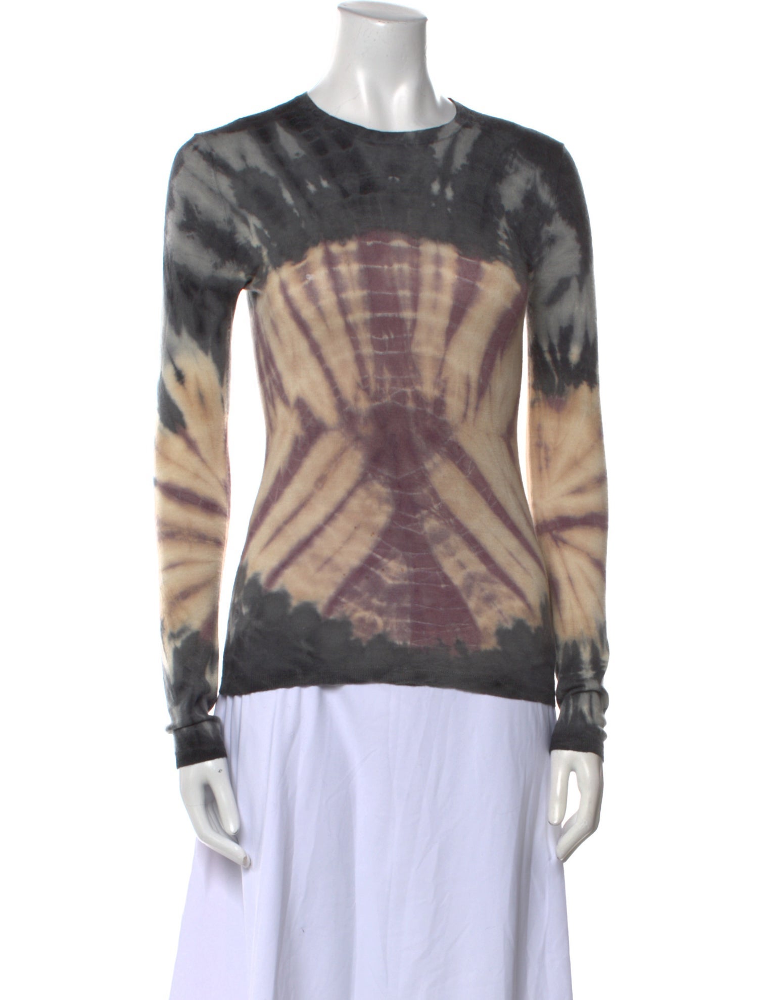 Gabriela Hearst Tie-Dye Print Crew Neck Sweater