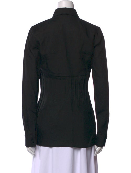 Gabriela Hearst Linen Long Sleeve Button-Up Top