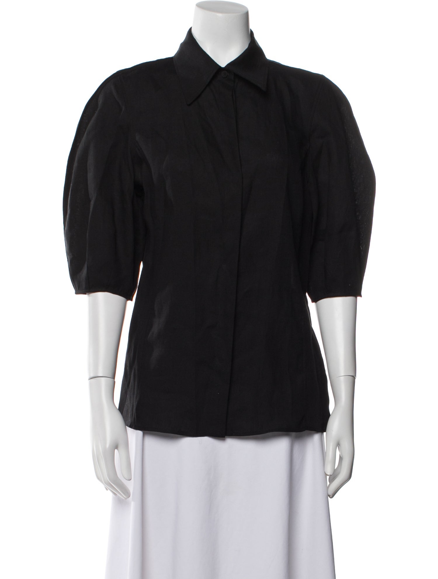 Gabriela Hearst Linen Three-Quarter Sleeve Button-Up Top w/ Tags
