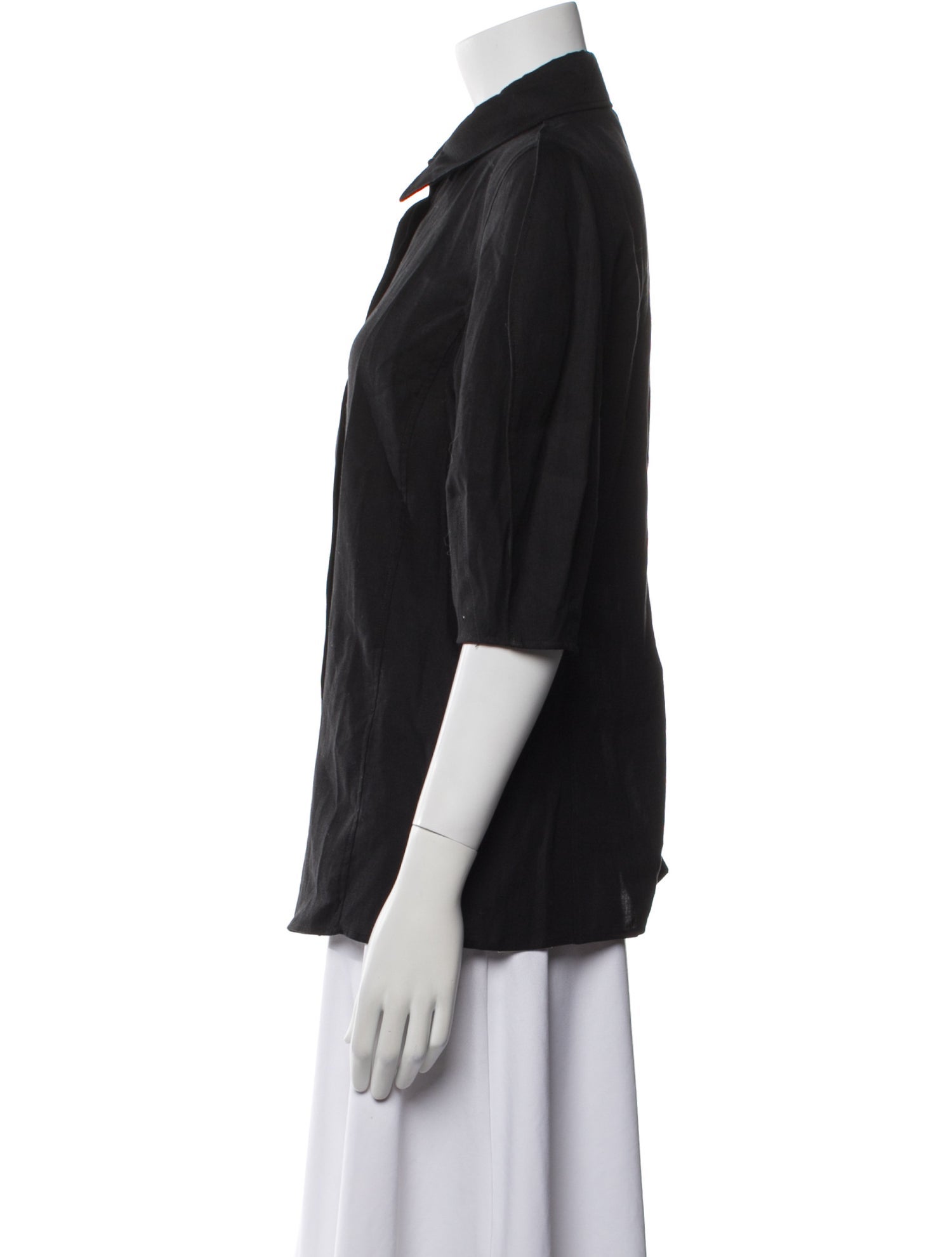 Gabriela Hearst Linen Three-Quarter Sleeve Button-Up Top w/ Tags