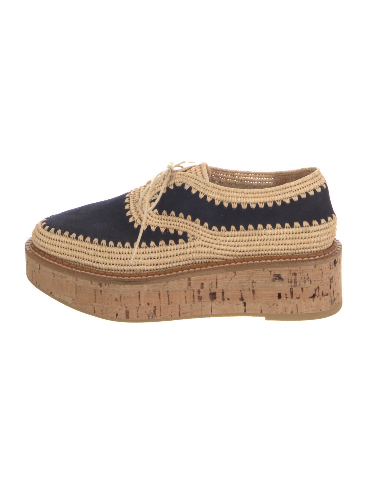 Gabriela Hearst Straw Colorblock Pattern Espadrilles