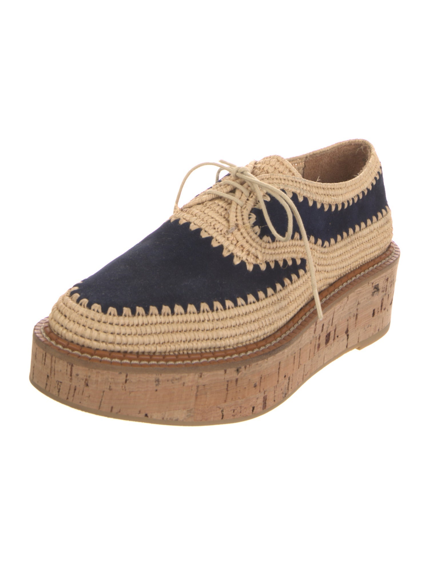 Gabriela Hearst Straw Colorblock Pattern Espadrilles