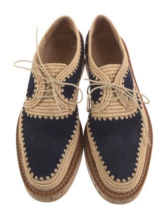 Gabriela Hearst Straw Colorblock Pattern Espadrilles
