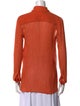 Gabriela Hearst Mock Neck Long Sleeve Button-Up Top