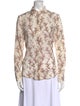 Gabriela Hearst Printed Long Sleeve Button-Up Top
