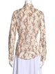 Gabriela Hearst Printed Long Sleeve Button-Up Top