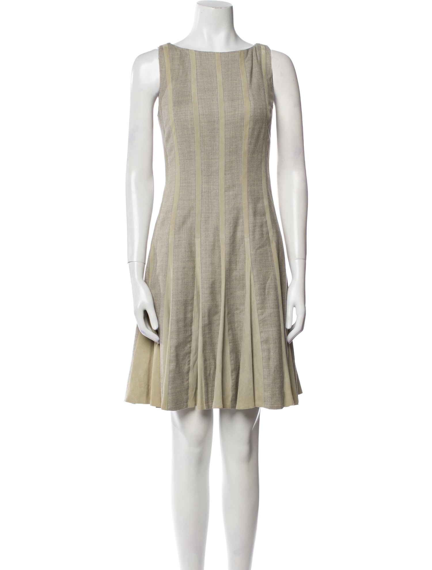 Gabriela Hearst Bateau Neckline Mini Dress