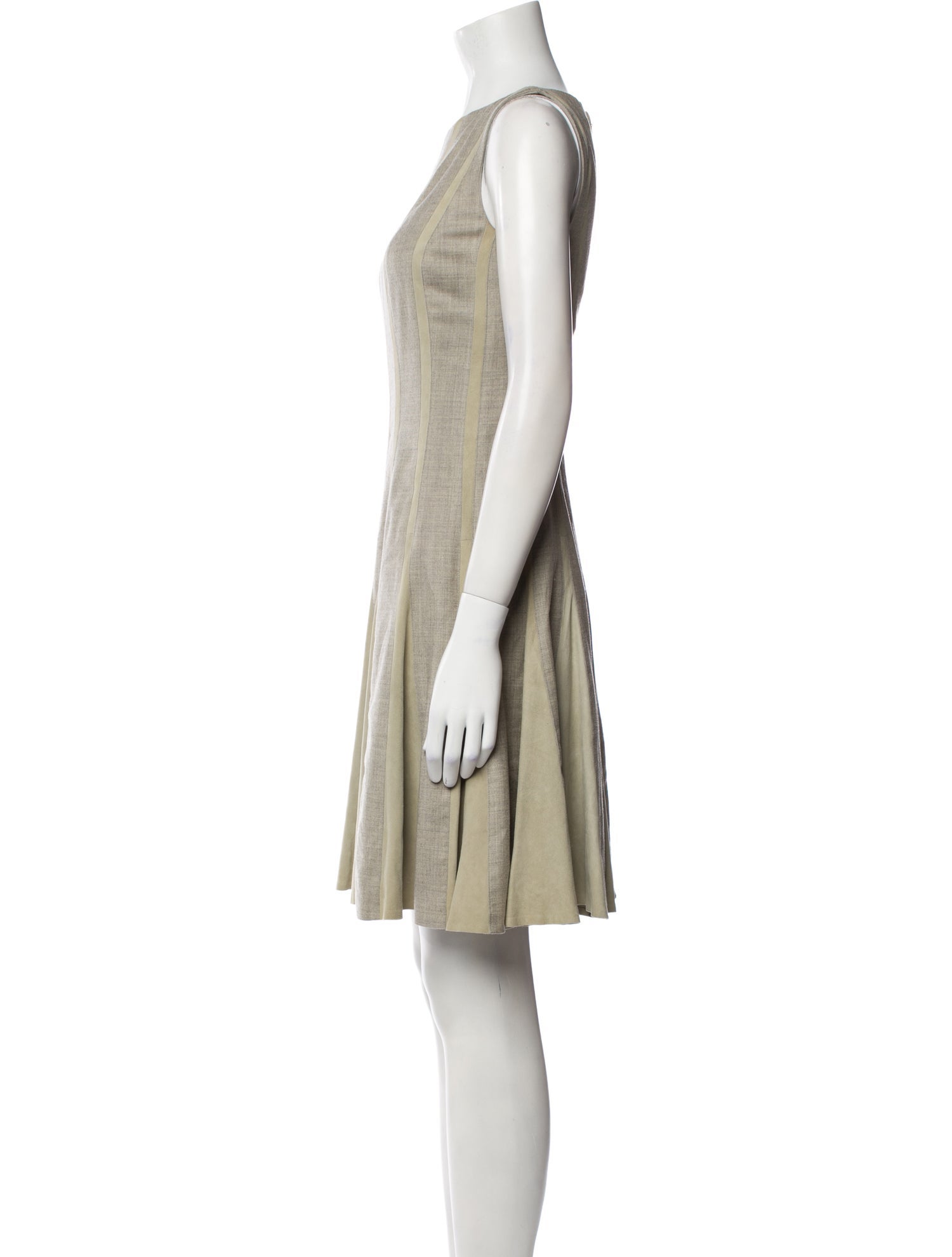 Gabriela Hearst Bateau Neckline Mini Dress