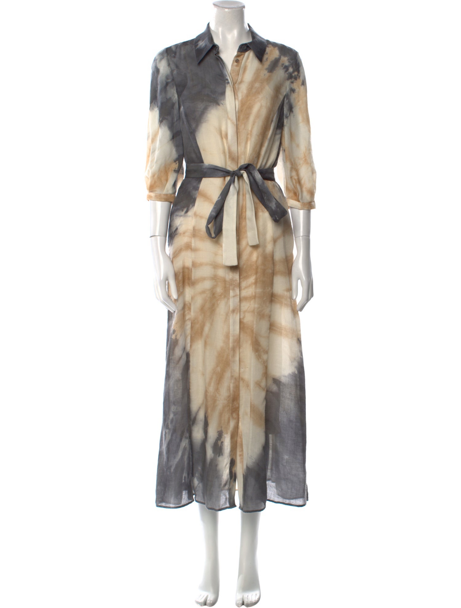 Gabriela Hearst Tie-Dye Print Long Dress