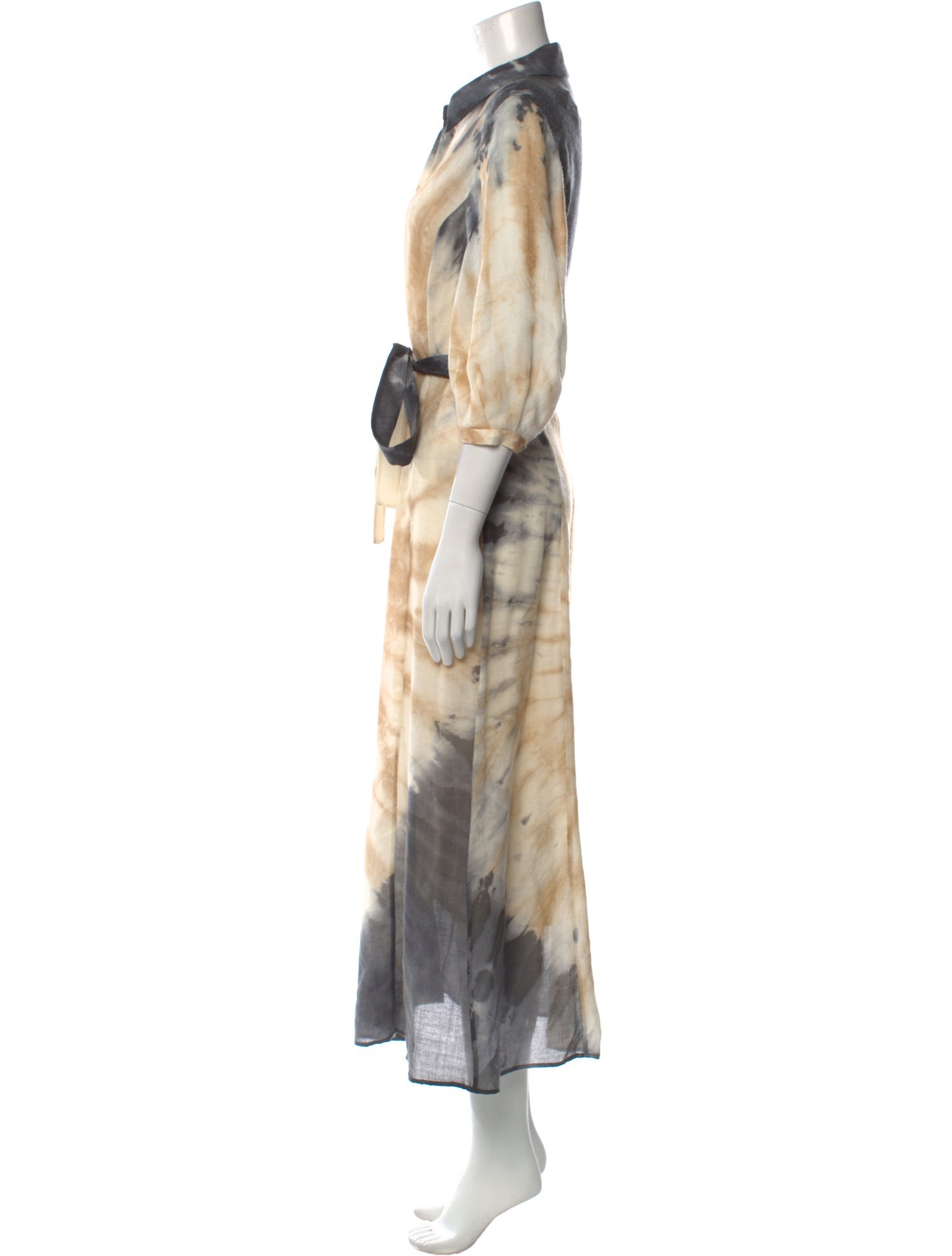 Gabriela Hearst Tie-Dye Print Long Dress