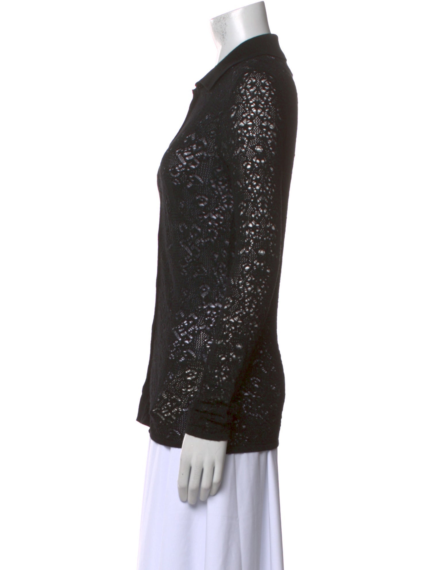 Gabriela Hearst Silk Lace Pattern Top