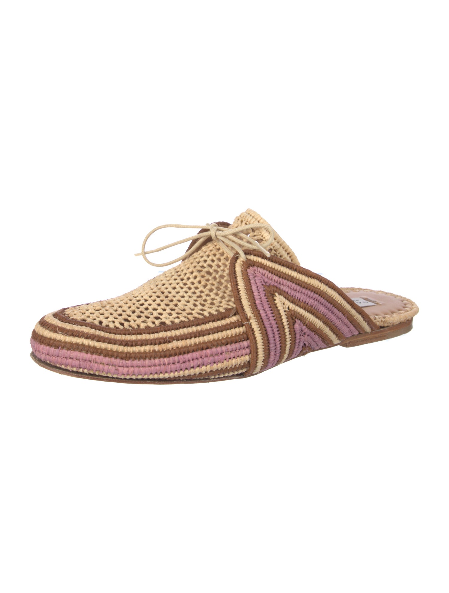 Gabriela Hearst Raffia Striped Mules