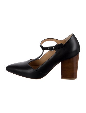 Gabriela Hearst Leather T-Strap Pumps