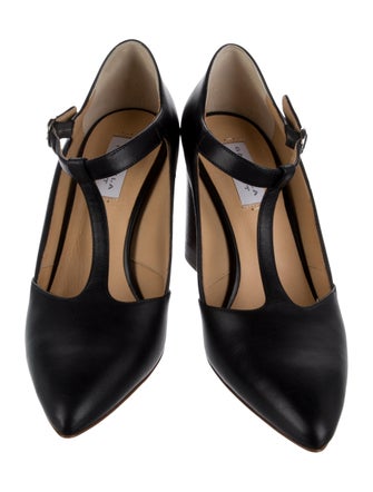 Gabriela Hearst Leather T-Strap Pumps