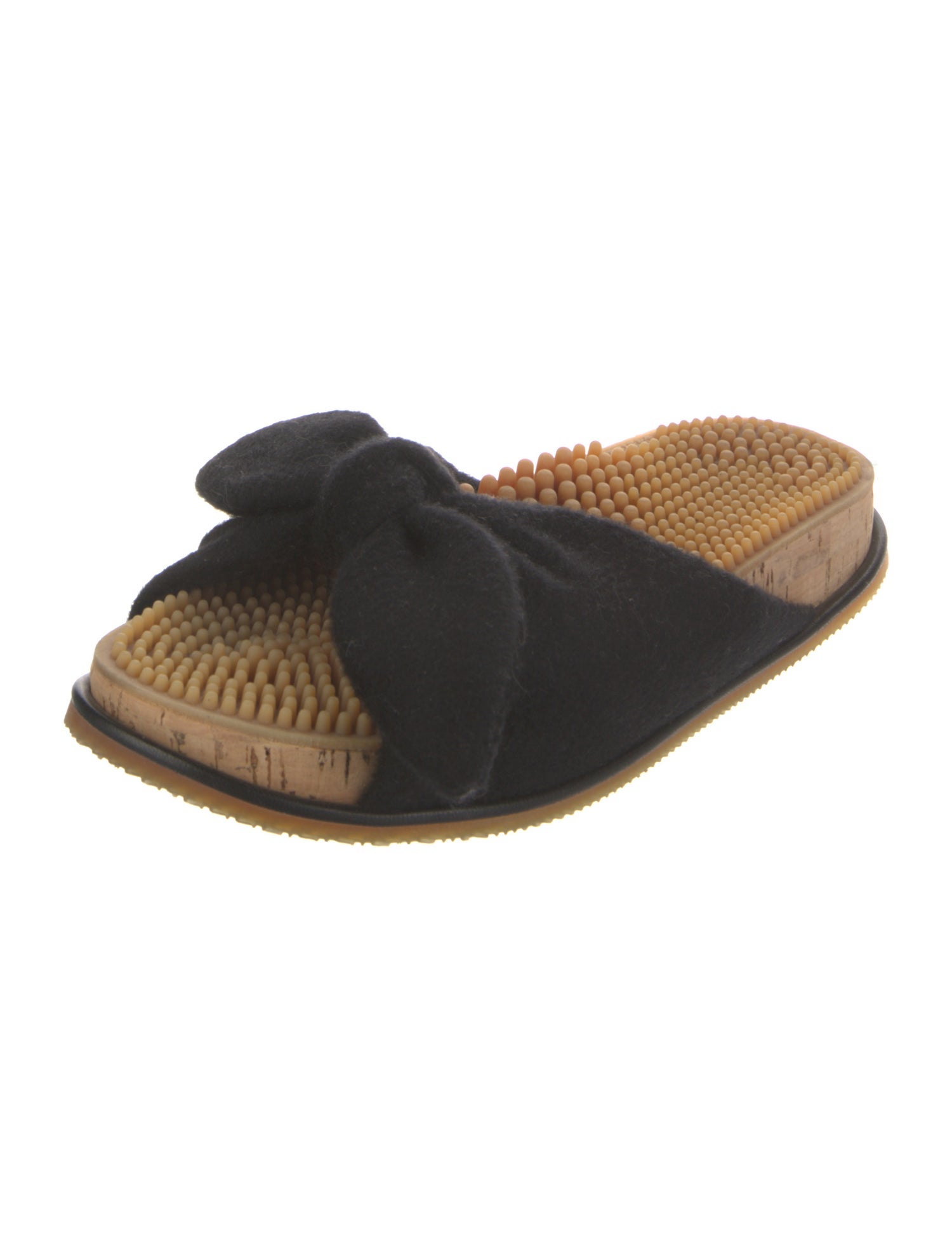 Gabriela Hearst Felt Bow Accents Slides