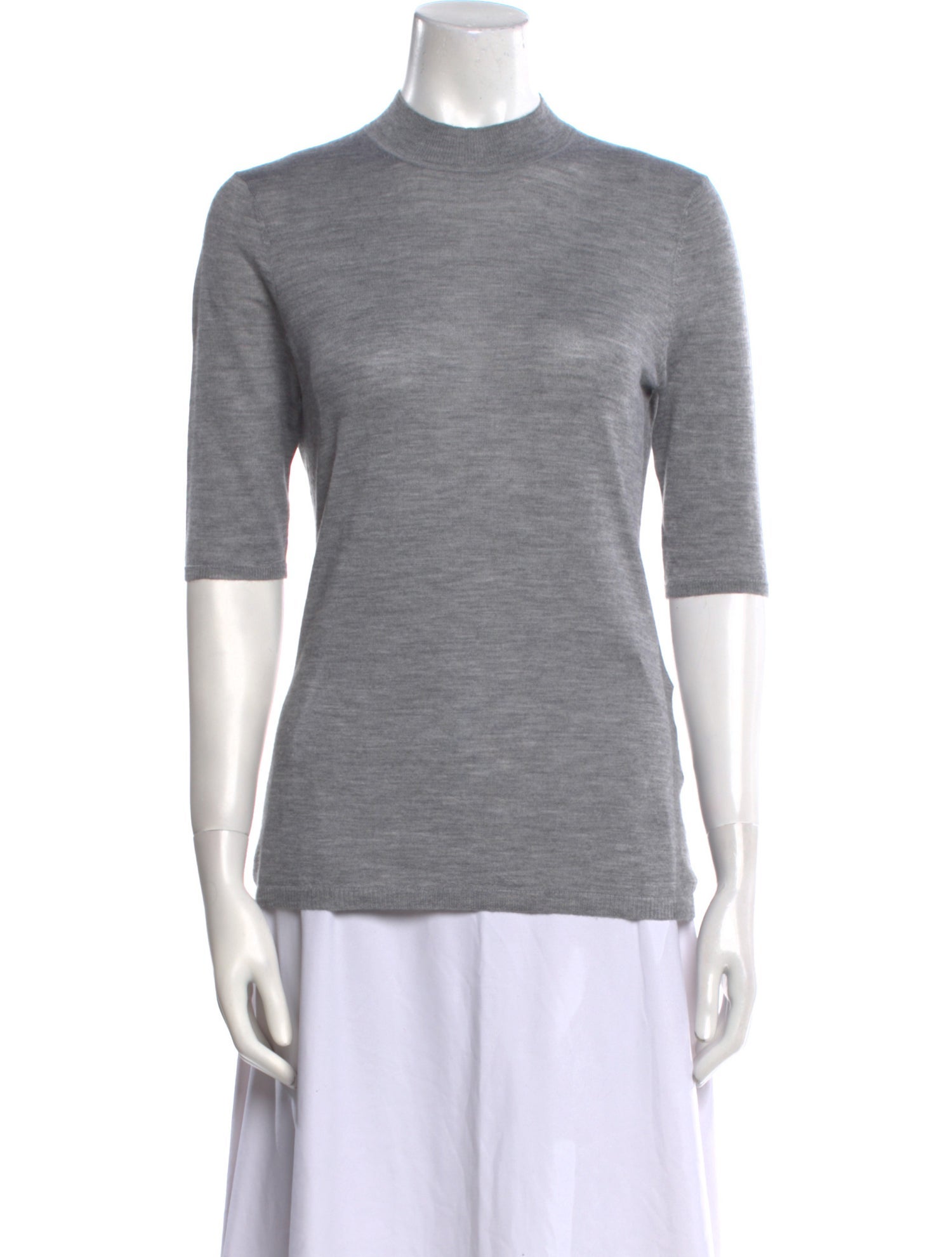 Gabriela Hearst Cashmere Mock Neck T-Shirt