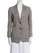 Gabriela Hearst Wool Plaid Print Blazer