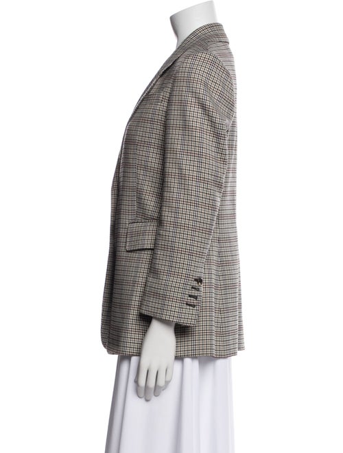 Gabriela Hearst Wool Plaid Print Blazer