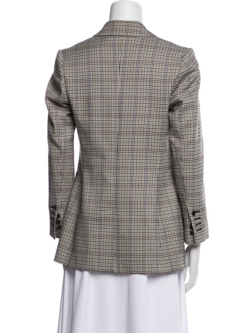 Gabriela Hearst Wool Plaid Print Blazer