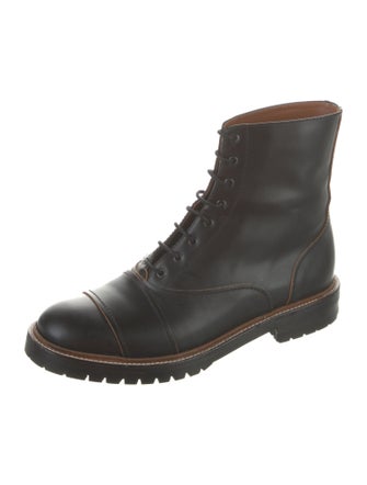 Gabriela Hearst Leather Combat Boots