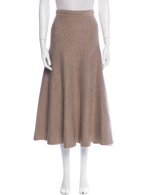 Gabriela Hearst Merino Wool Midi Length Skirt