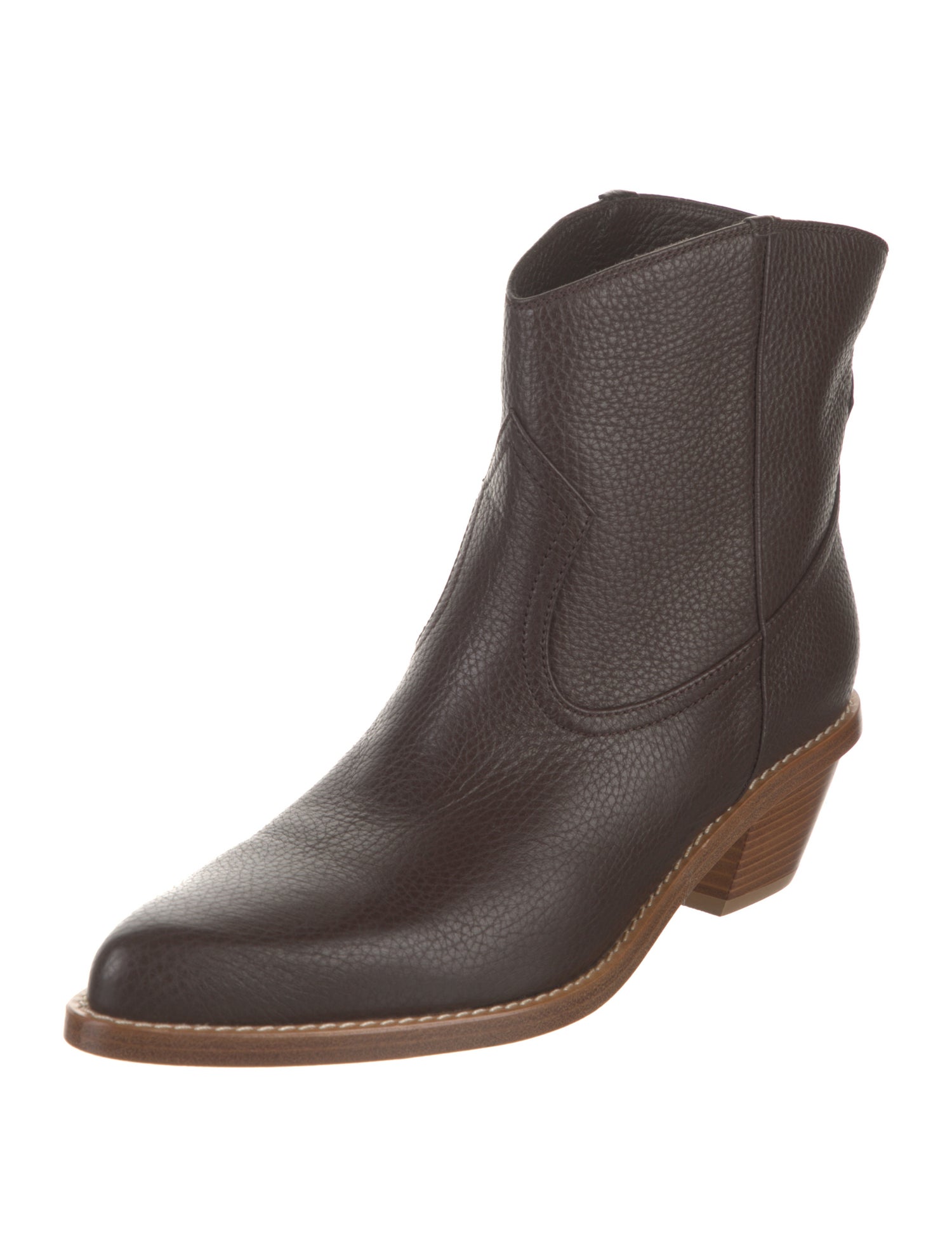 Gabriela Hearst Leather Western Boots