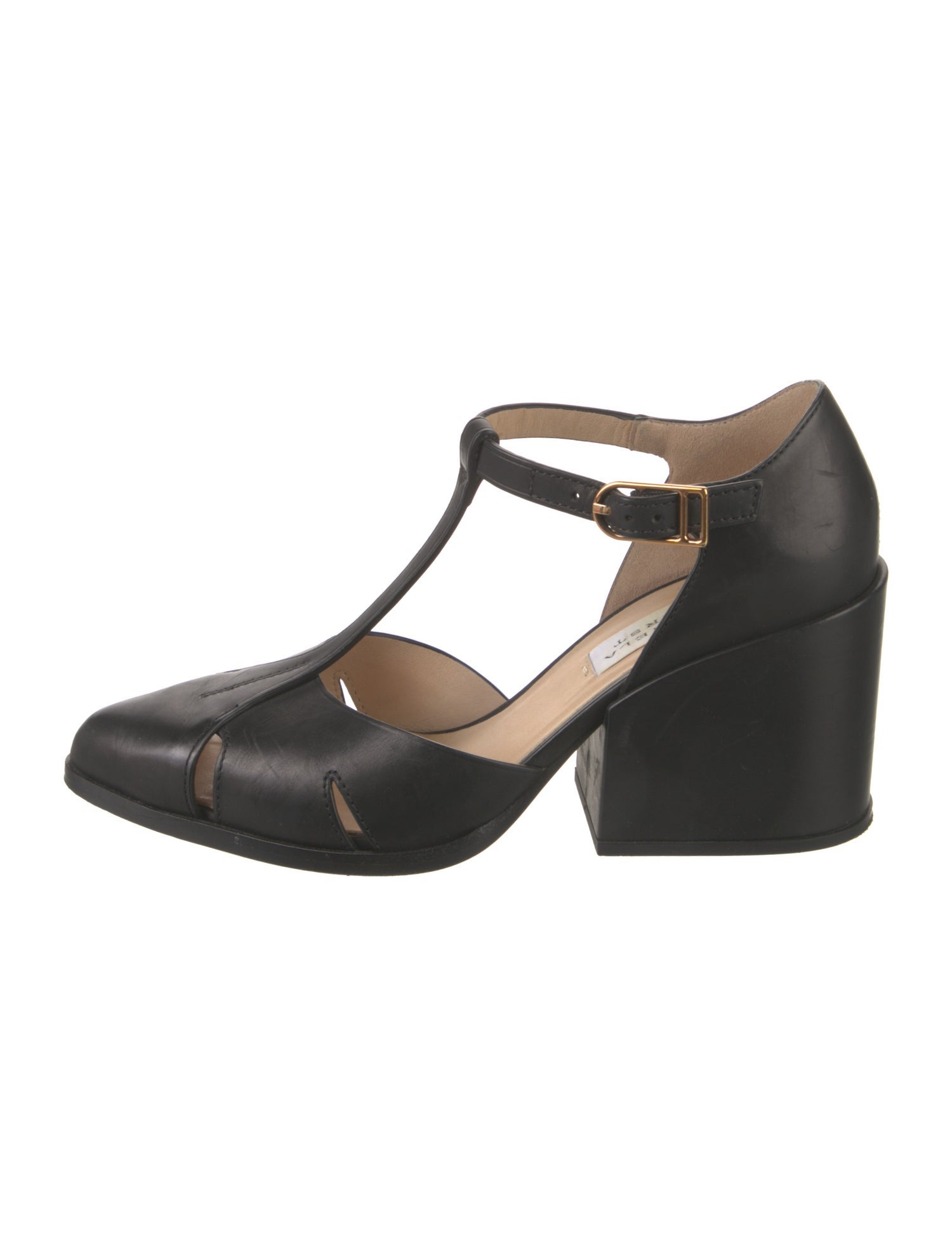 Gabriela Hearst Leather T-Strap Pumps