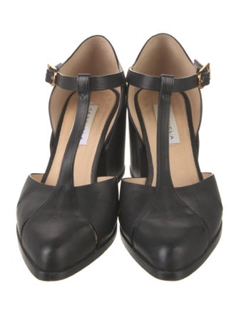Gabriela Hearst Leather T-Strap Pumps