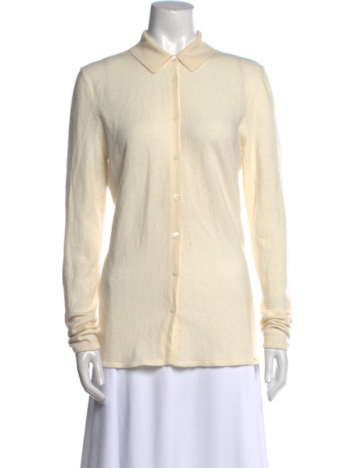 Gabriela Hearst Virgin Wool Long Sleeve Button-Up Top
