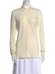 Gabriela Hearst Virgin Wool Long Sleeve Button-Up Top