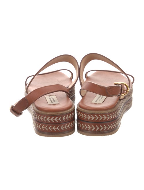 Gabriela Hearst Leather Embroidered Accent Slingback Sandals