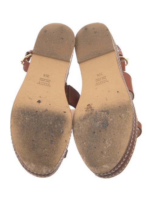 Gabriela Hearst Leather Embroidered Accent Slingback Sandals