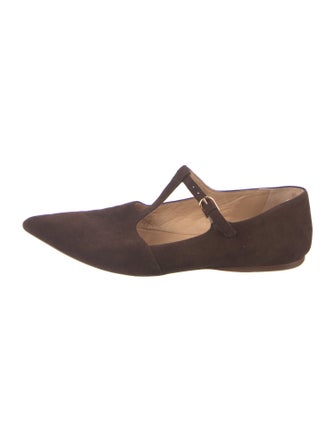 Gabriela Hearst Suede Mary Jane Flats