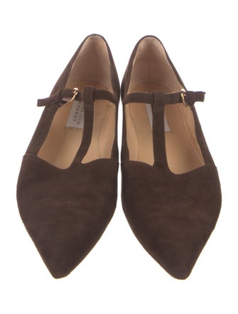 Gabriela Hearst Suede Mary Jane Flats