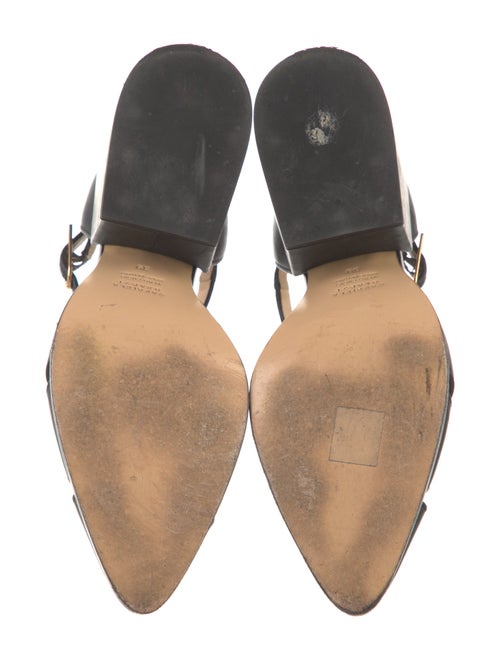 Gabriela Hearst Leather Cutout Accent T-Strap Pumps