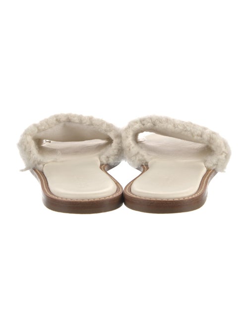Gabriela Hearst Shearling Colorblock Pattern Slides