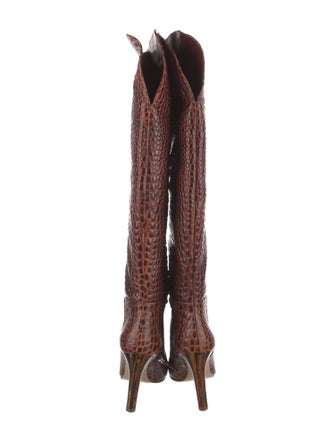 Gabriela Hearst Crocodile Printed Boots