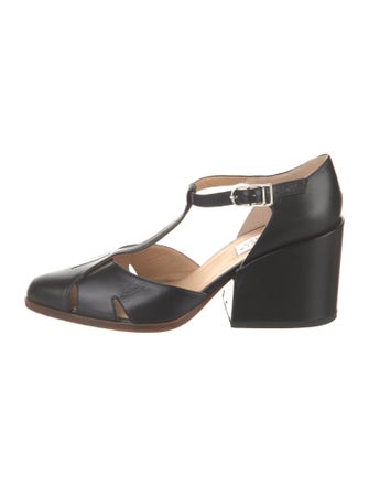 Gabriela Hearst Leather T-Strap Pumps