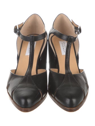 Gabriela Hearst Leather T-Strap Pumps