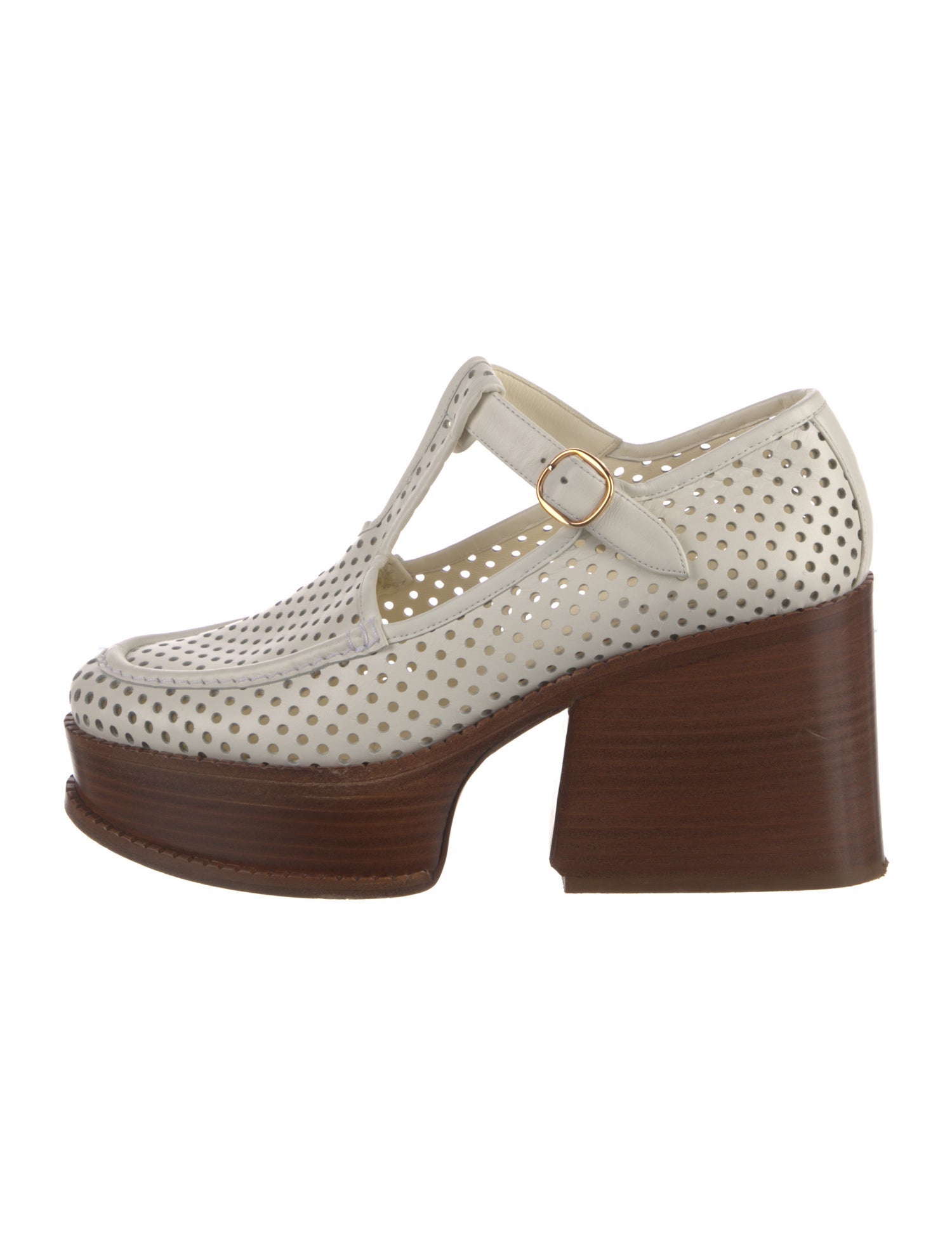 Gabriela Hearst Leather T-Strap Pumps