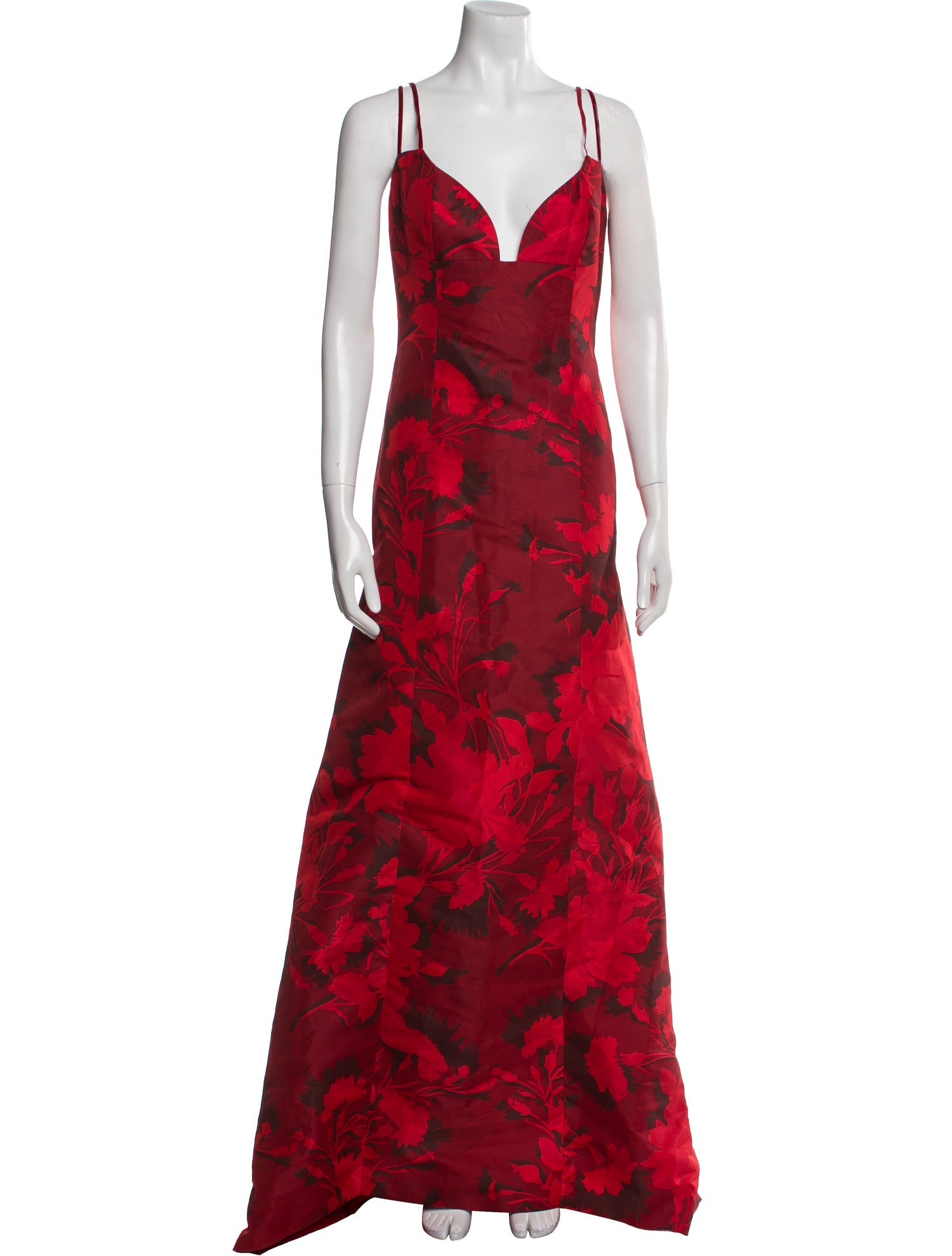 Carolina Herrera Floral Print Long Dress